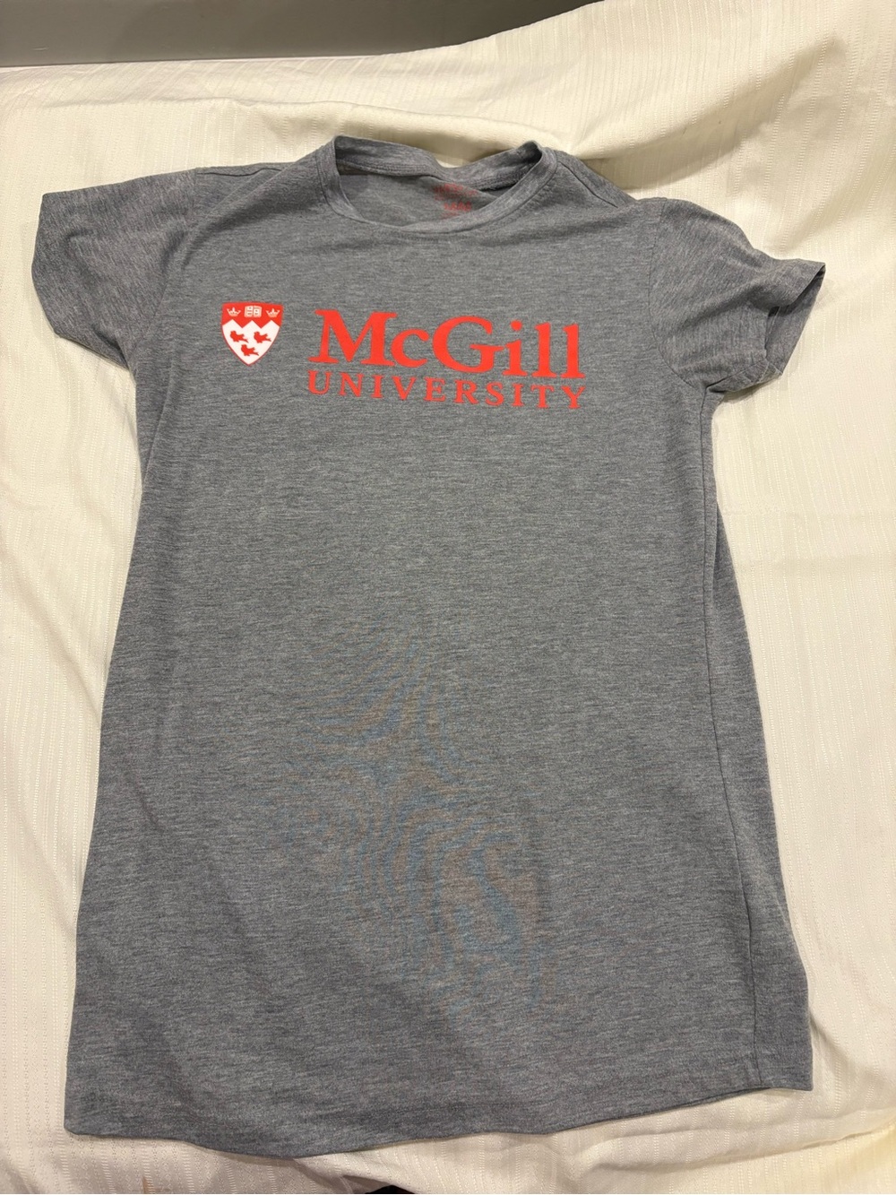 Varsity Gray Tee with Red McGill Logo